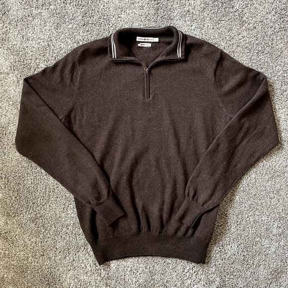 Peter Millar Men's 1/4 Zip Merino Wool Sweater Size Large - Picture 1 of 6